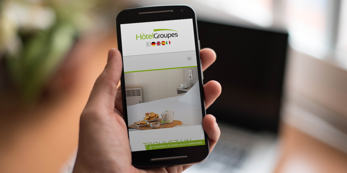 Hotelgroupes - Site web accueil mobile